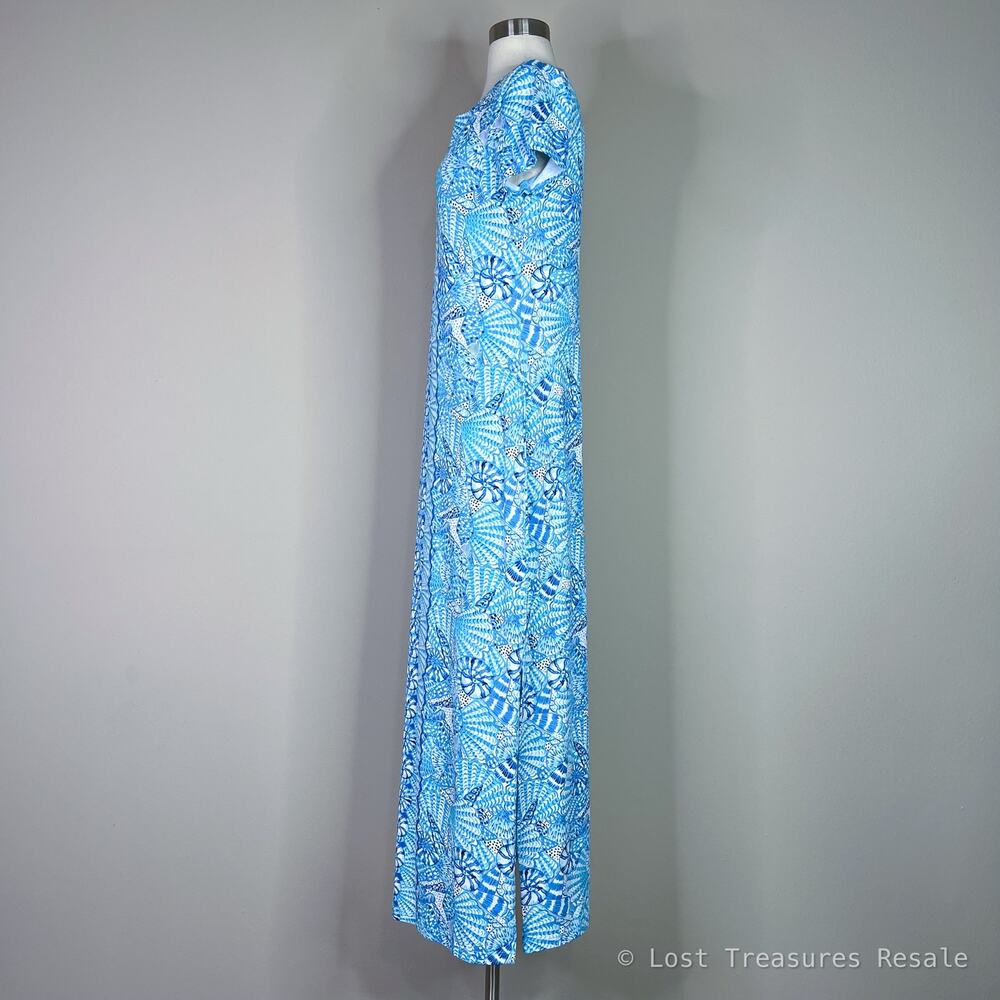 NEW Lilly Pulitzer | Sophiletta Blue Amalfi Seashore Print Maxi Dress Medium NWT - Picture 6 of 8